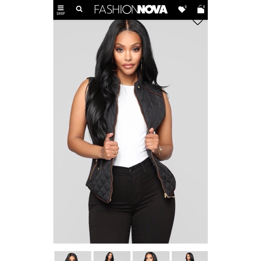“No Love Quilted Vest” Fashion Nova